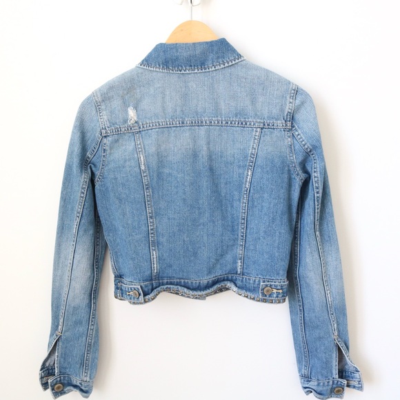 American Eagle Cropped Denim Jacket - Picture 6 of 8
